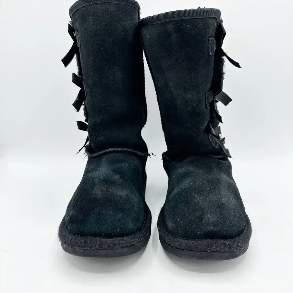 Koolaburra by UGG Black Victoria Girls Winter Boots Sz 1‎